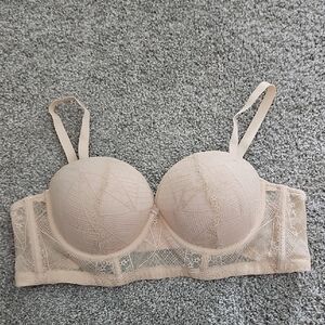 42B Luxe Lace Extreme Push Up Bra - Beige